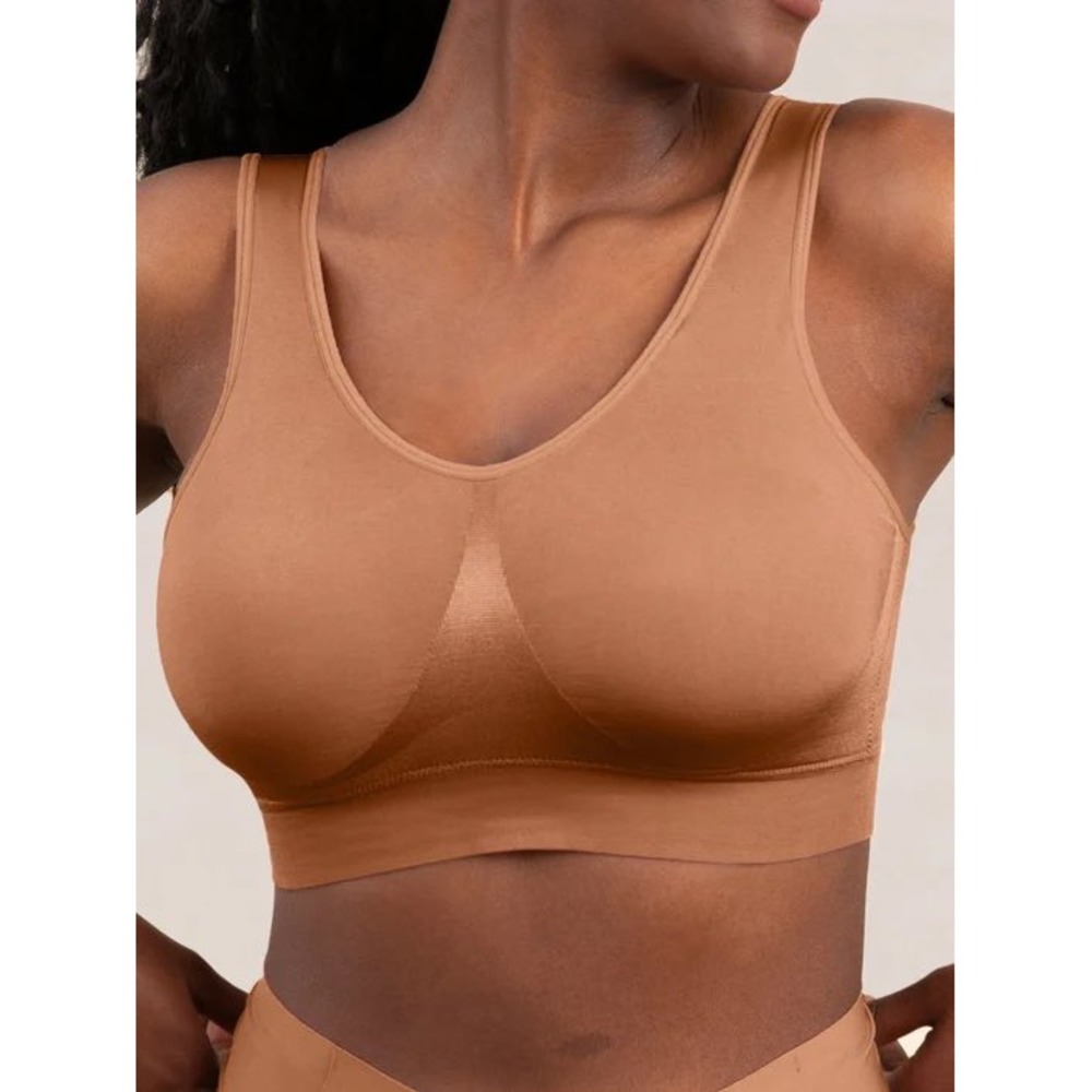 Shapermint Essentials All Day Comfort Wireless Bra Nude Seamless Bralette NWT